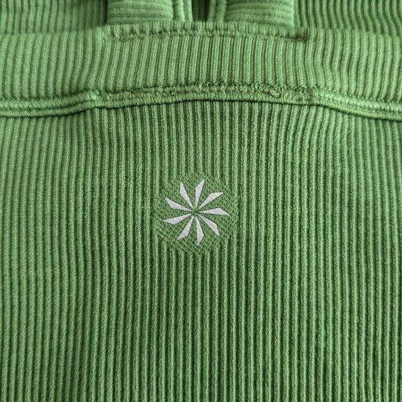 Athleta Tank Top Size XL Green Aurora High-Neck Cropped V-Back Seamless NWT Yoga - Picture 13 of 16